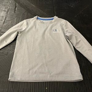 Vineyard Vines Boy’s Gray Long Sleeve Baseball Themed Shirt Size 5 EUC